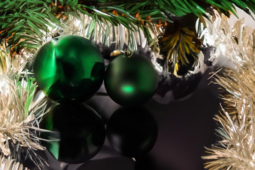 Image of Christmas Ball Ornaments Set, 8 Inch, 6 Inch Large, Extra-Large Giant Hanging (SPN Decor) (Silver Matte, 8 in (X-Large, Jumbo))