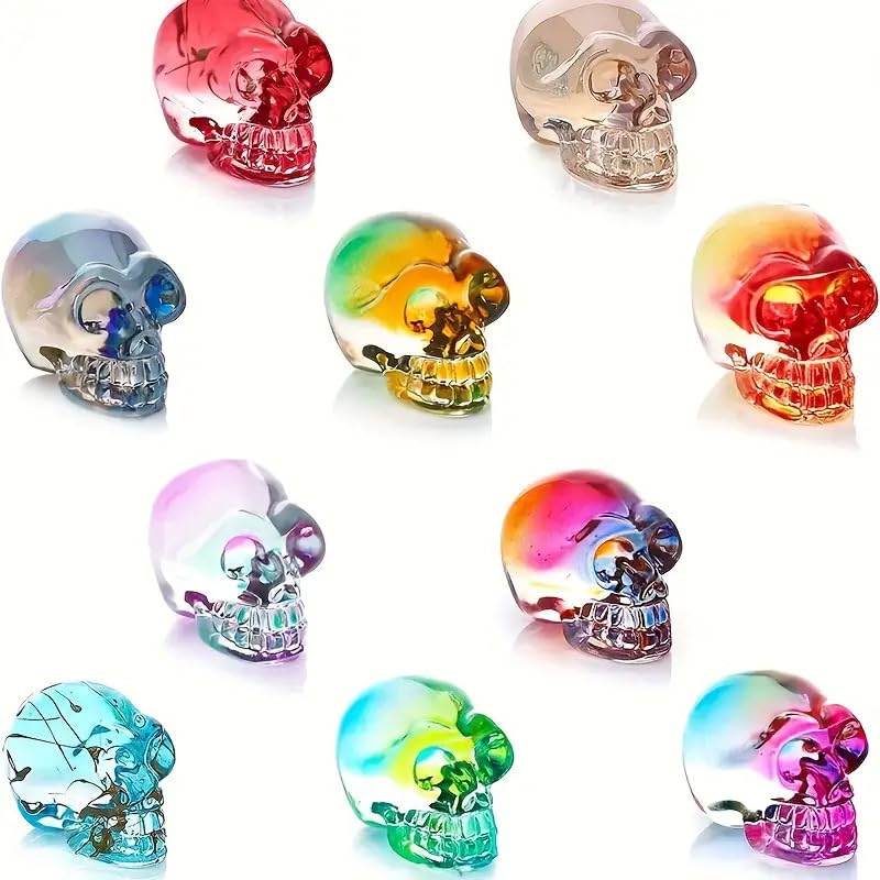 Estatuas Calavera de Cristal Paquete 10 Piezas
