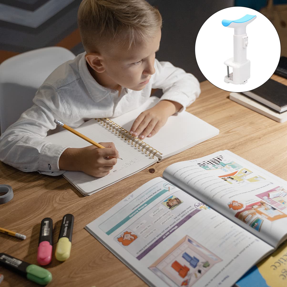 Corrector Anti Myopia Writing Frame Adjustable Sitting Posture Support Bracket for Children Ergonomic Design for Healthy Posture and Eye Protection