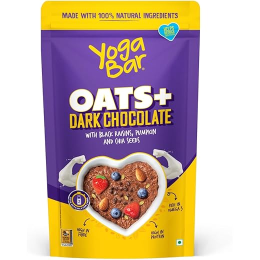 Yogabar Dark Chocolate Oatmeal 400g Gluten Free Whole Oatmea
