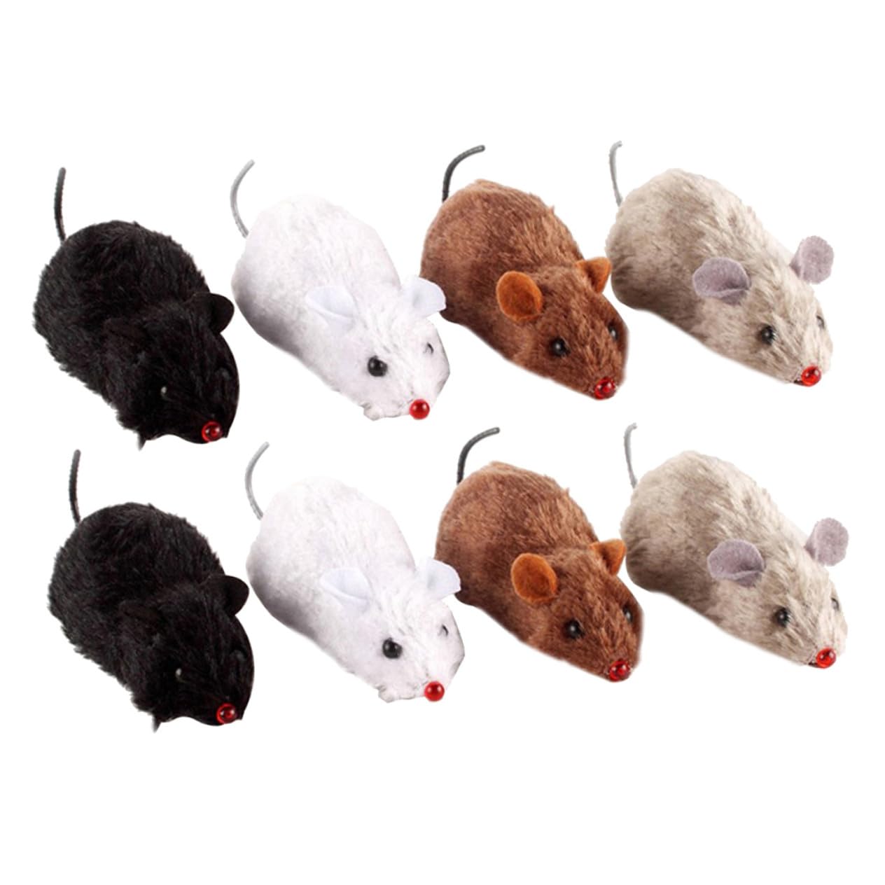 Ratón de peluche mecánico para el entretenimiento diario de gatos activos en casa