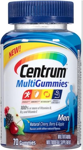 Centrum Gomitas para hombres, suplemento multivitamínicomineral con selenio