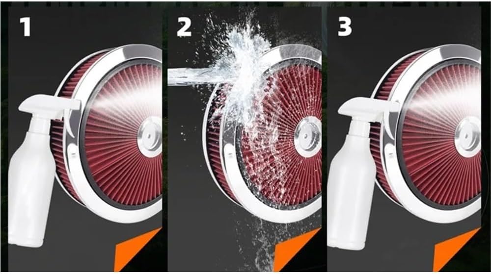 Universal Car 14X3 Air Filter Circle High Flow Cleaner Washable 5-1/8 Thread Connection Modified Parts