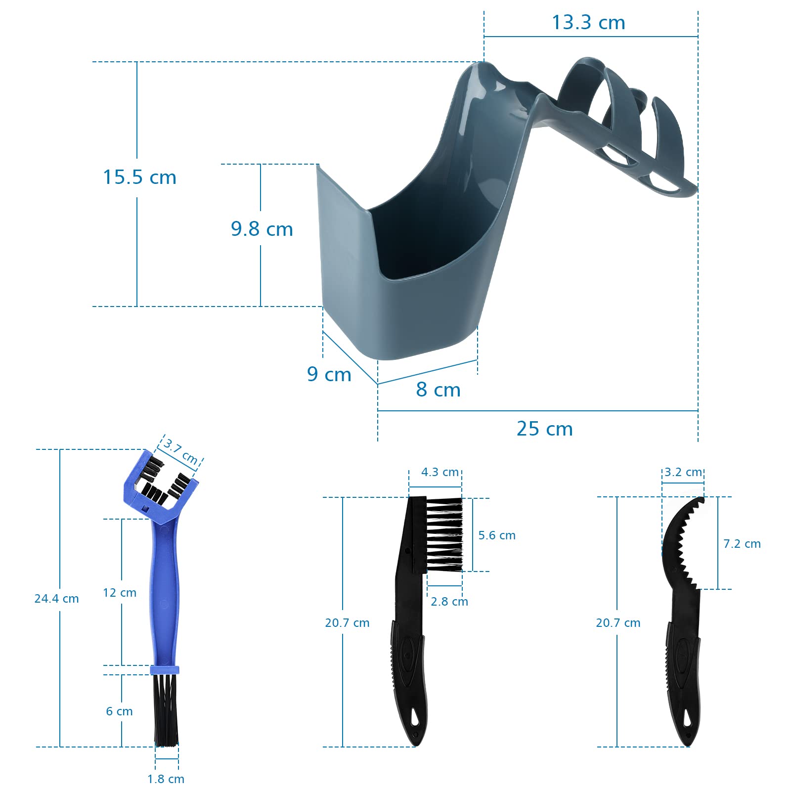 Kit De Nettoyage De Chaîne Vélo JNUYISW – Boîte Anti-éclaboussures, Brosses Multiples – Pour VTT, Route, Moto – Compatible Tous Diamètres