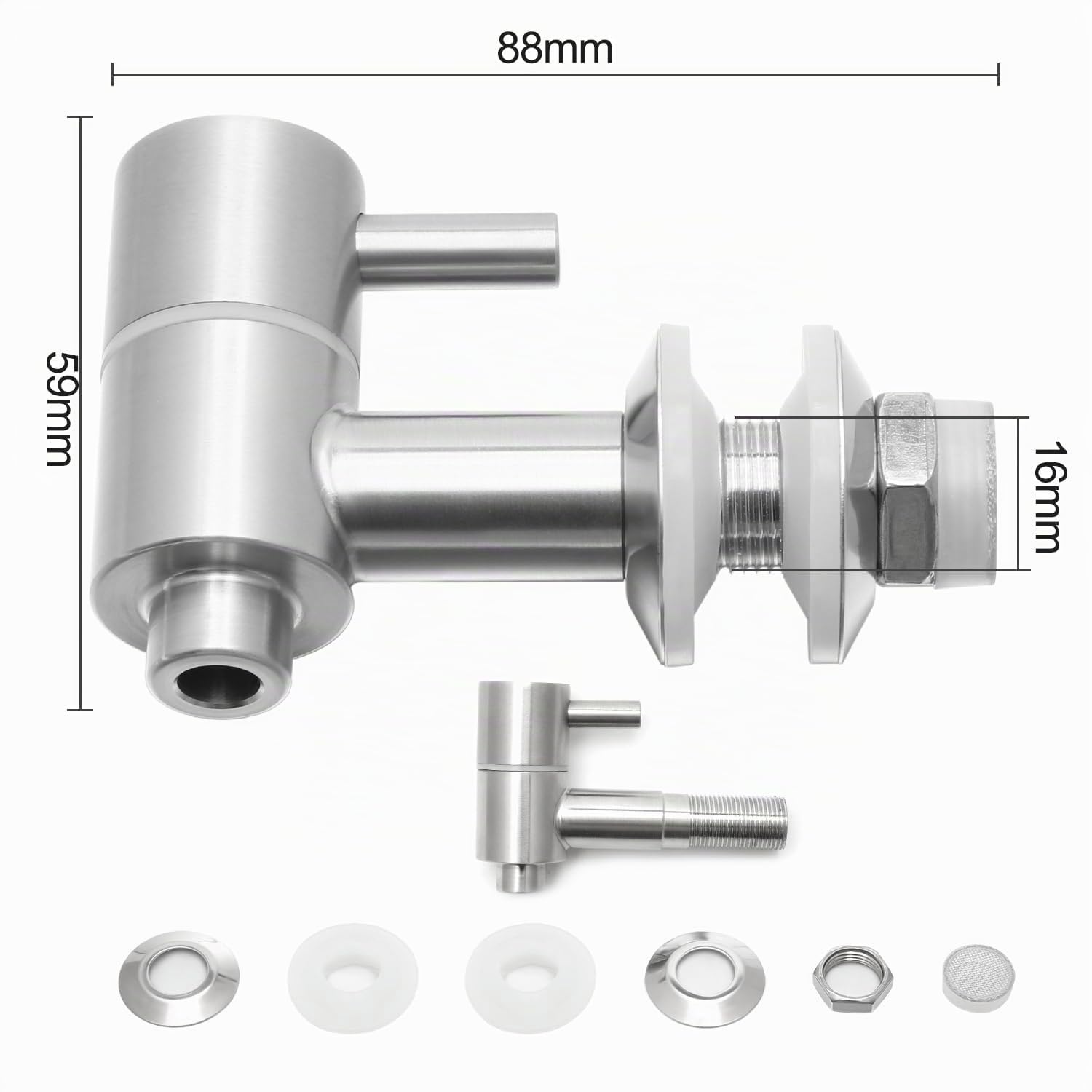 Grifo para Dispensador de Bebidas de Repuesto, Grifo Dispensador de 304 Acero Inoxidable, Grifos Dispensador de Agua para Garrafas, Vino, Cerveza