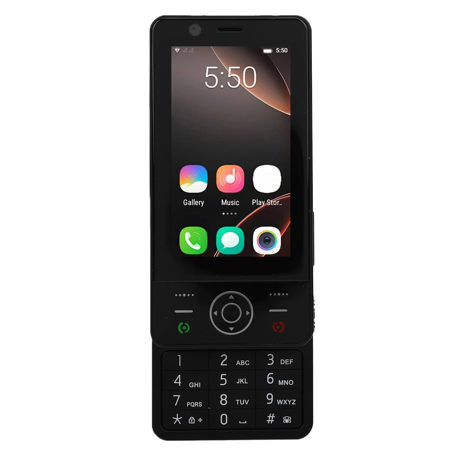 Unlocked 4G Slide Phone Dual SIM, 3.0 Inch Touch Screen Mobile with WiFi Bluetooth, APP Supported, 2000mAh Battery Android 8.1 for Seniors (Black)