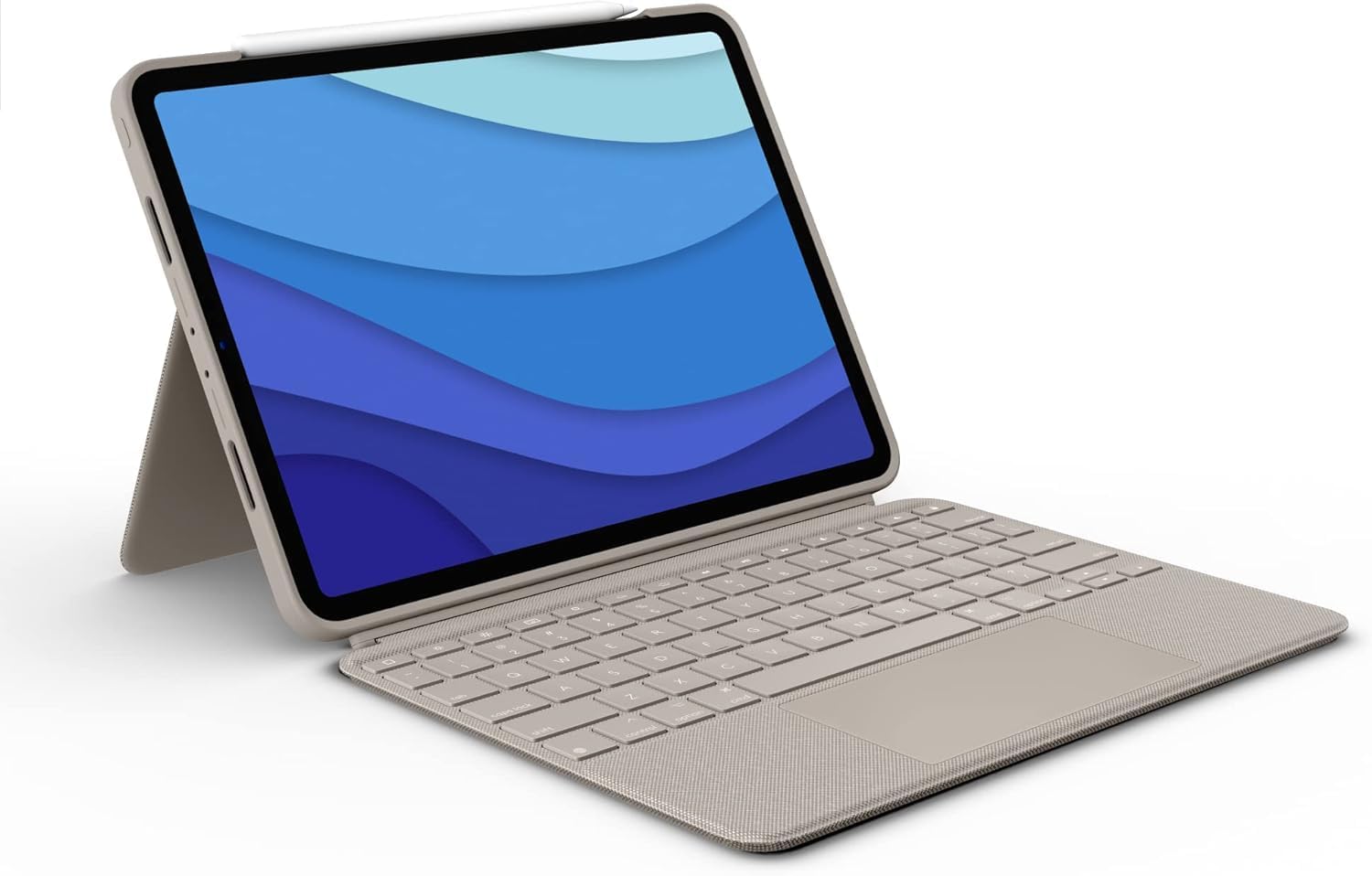 Logitech Combo Touch iPad Pro 11-inch (1st, 2, 3, 4th Generation - 2018, 2020, 2021, 2022) Keyboard Case - Sand; USA Layout (Renewed)