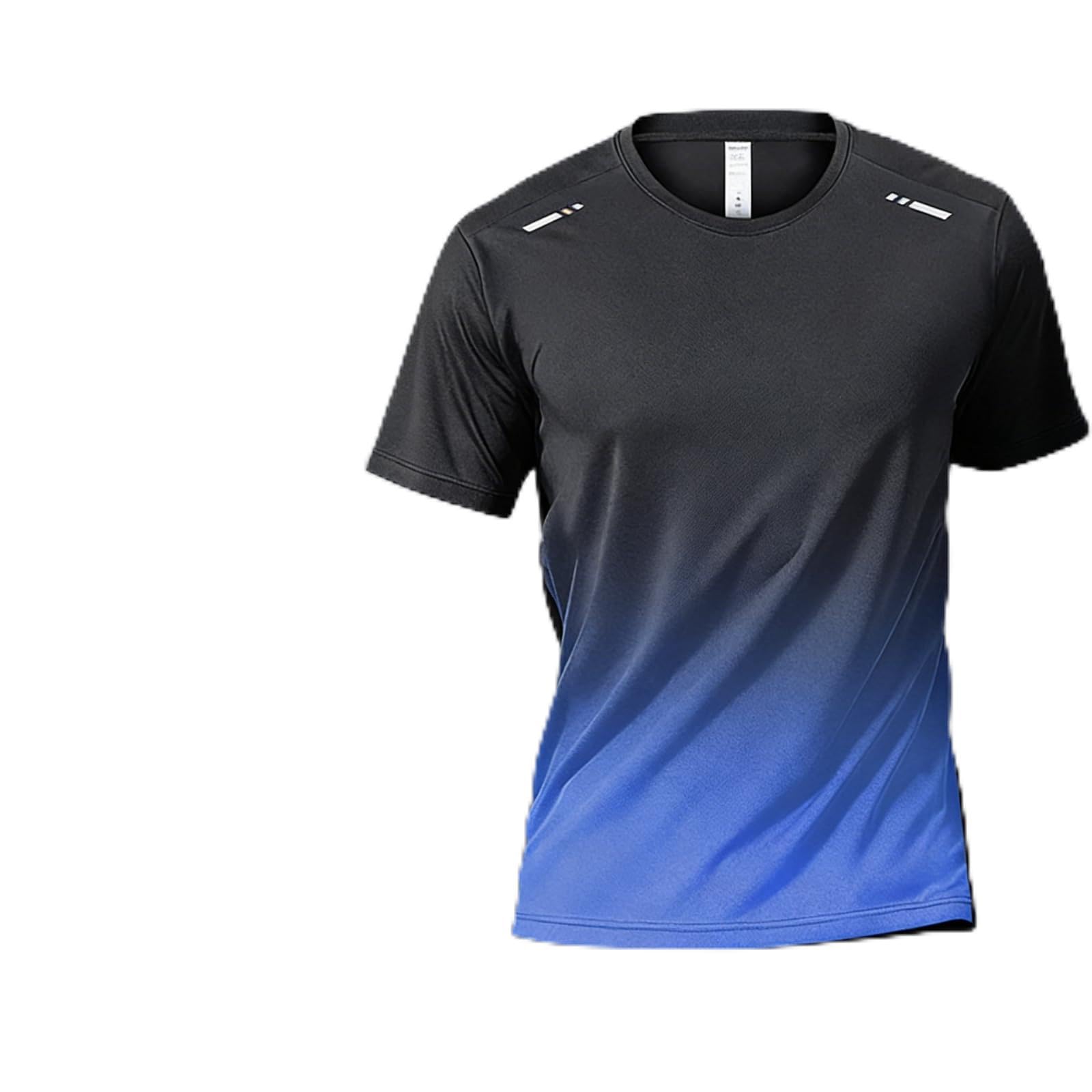 Camiseta de manga corta para hombre, de secado rápido, cuello redondo, atlética, para correr, gimnasio, entrenamiento — view 5