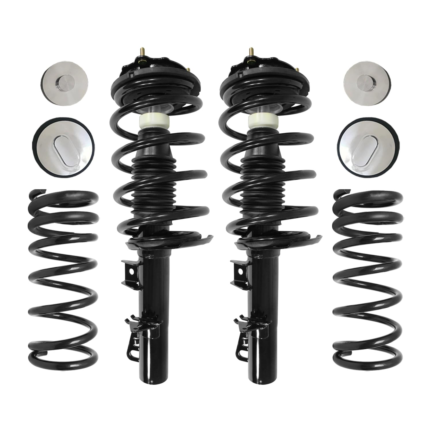 SUNCORE - Front & Rear Air Ride Suspension to Front Complete Struts & Rear Coil Springs Conversion Kit Fits 1995-2002 Lincoln Continental