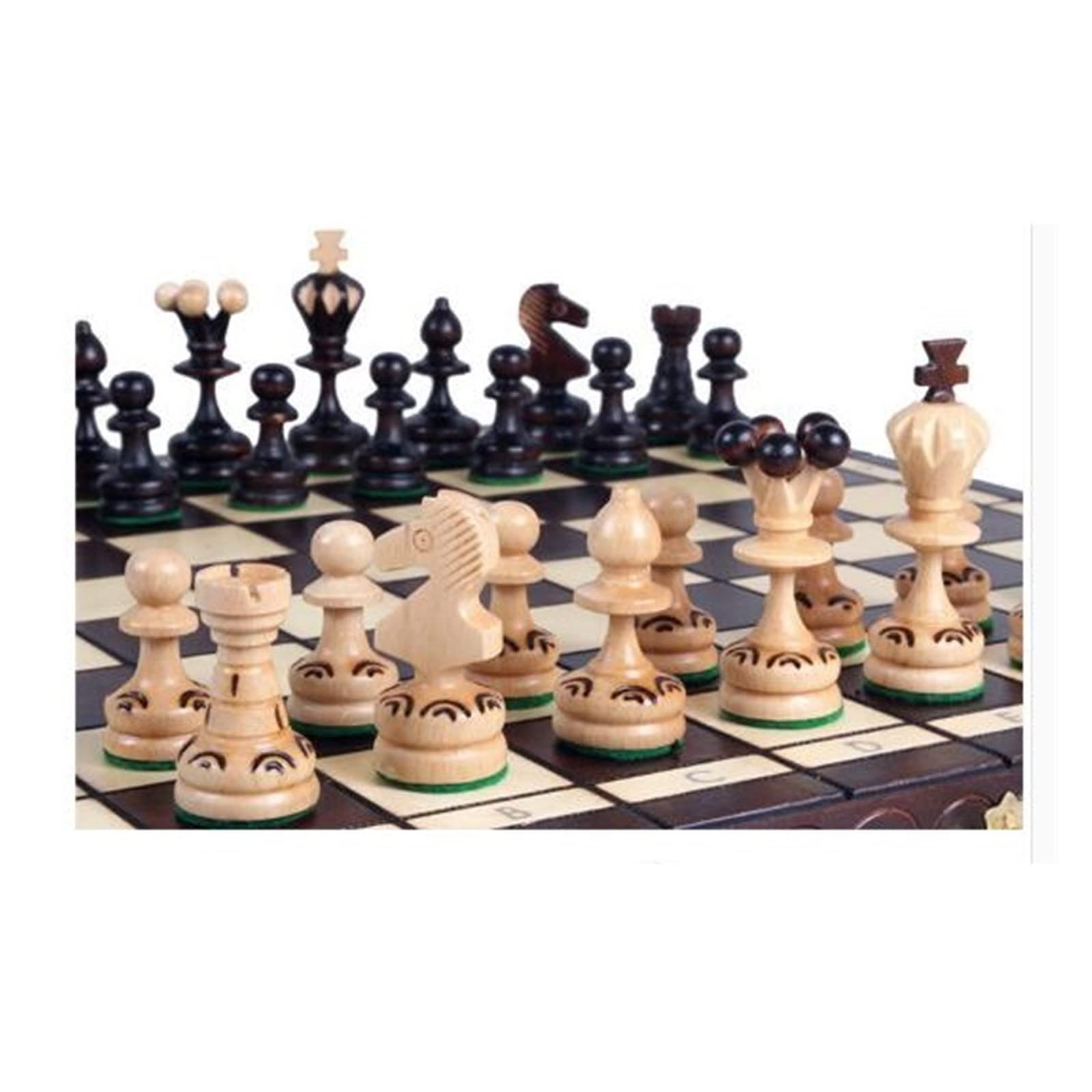Szachy 14x14in Przenośny Zestaw Do Gry W Szachy Podróżne, Drewniane Szachy Warcaby Zestaw Ręcznie Robiony Zestaw Szachów Chess Jeu