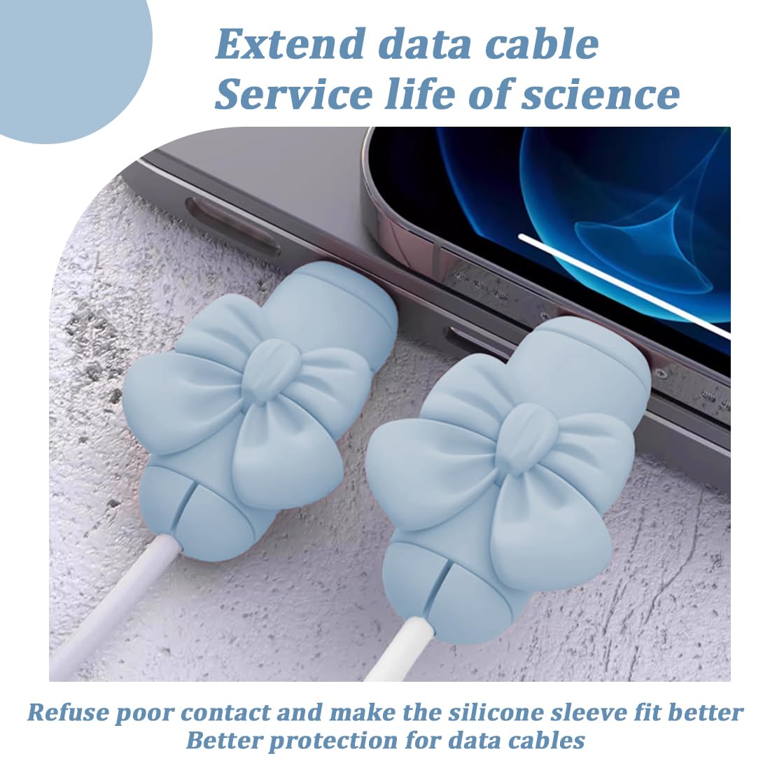 Salvacavi per Caricabatterie, 2 Paia Cable Protector,Copertura Protettiva per Cavi, Salvacavo per Caricabatterie