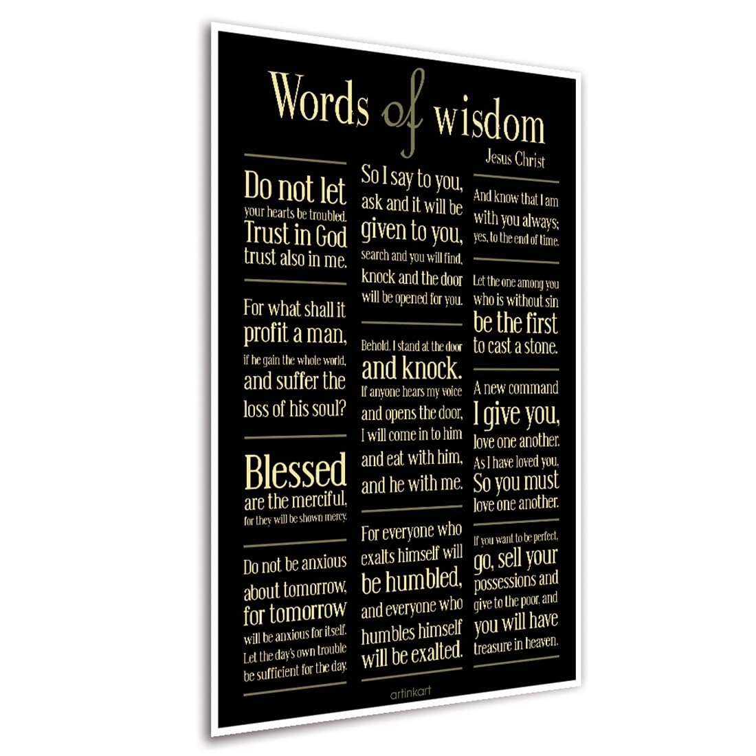 ArtinKart Jesus Christ Poster for Wall - Religious, Catholic, Church, God, Spiritual (Paper, 12X18 Inch, Multicolour, Unframed)