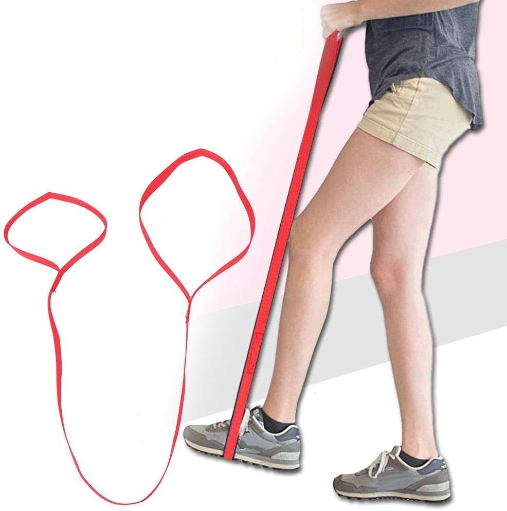 ZJchao Leg Lifter, Portable Leg Lifting Strap with Durable & Rigid Hand Strap & Foot
