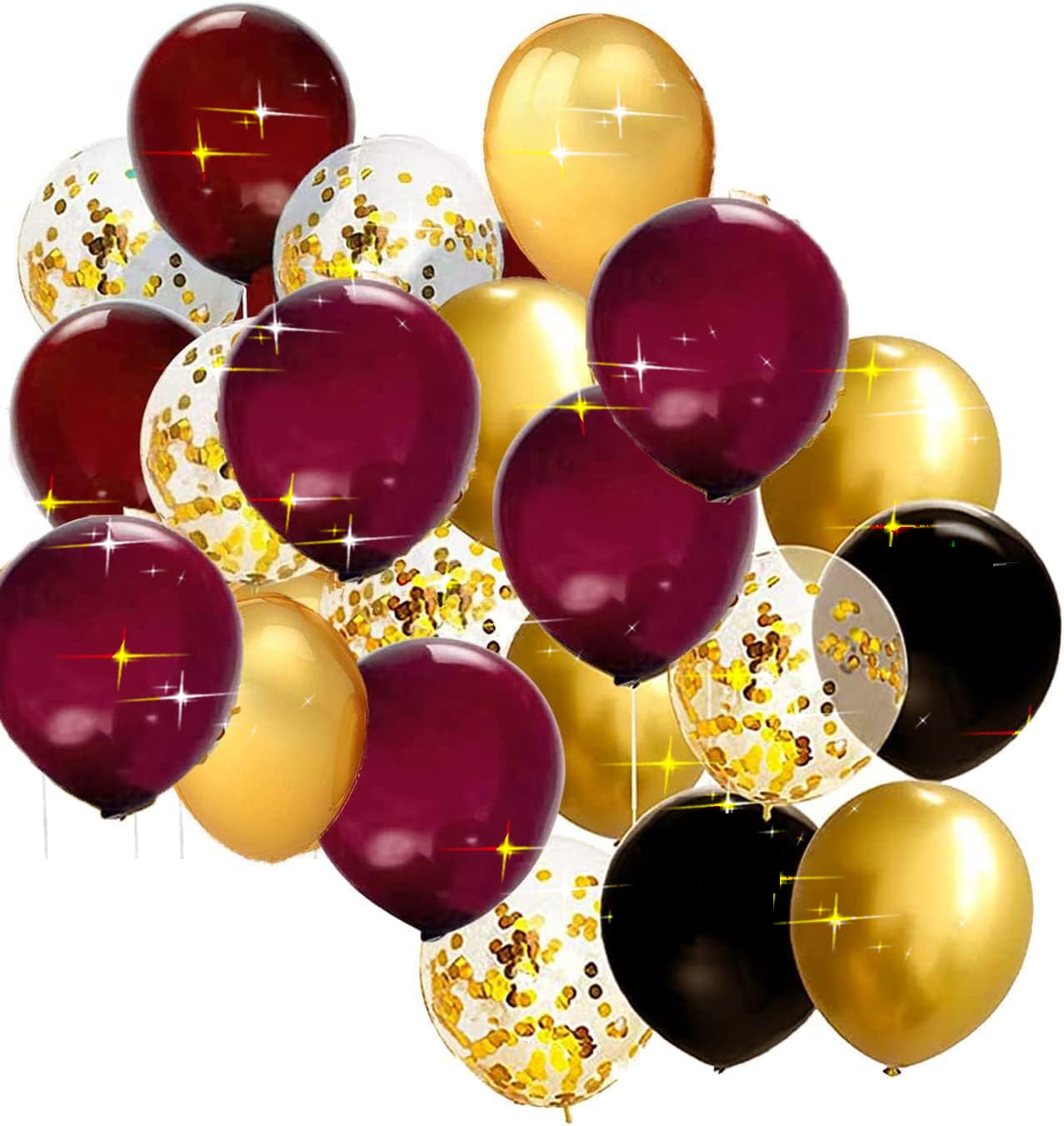 Graduation Decorations Maroon Gold 2026/Burgundy Graduation Party Decorations Burgundy Black Gold Balloons FSU/Class of 2026/Wizard Party/Birthday