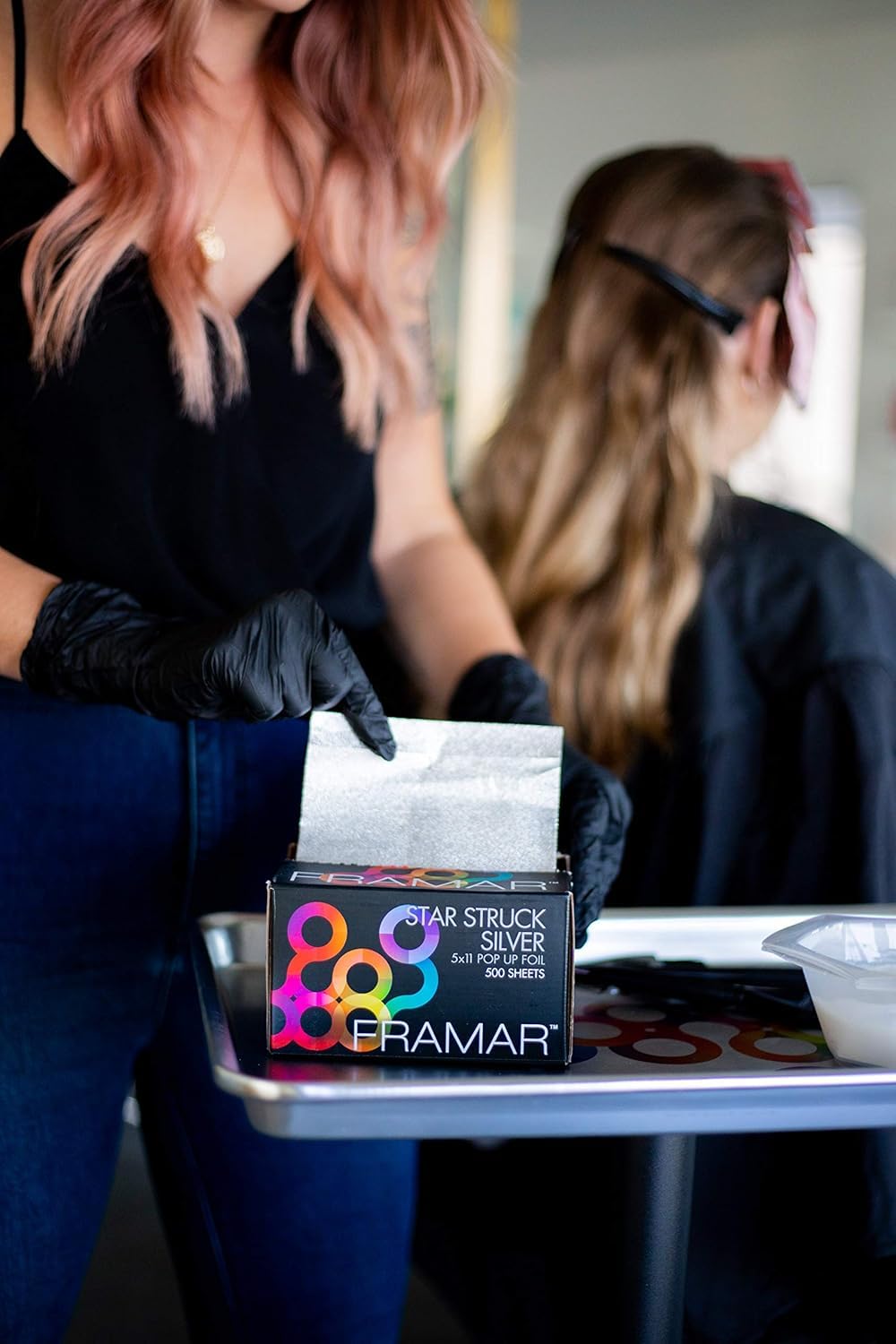 Framar Star Struck - Lámina de aluminio para el cabello, 500 hojas, paquete de 12 unidades