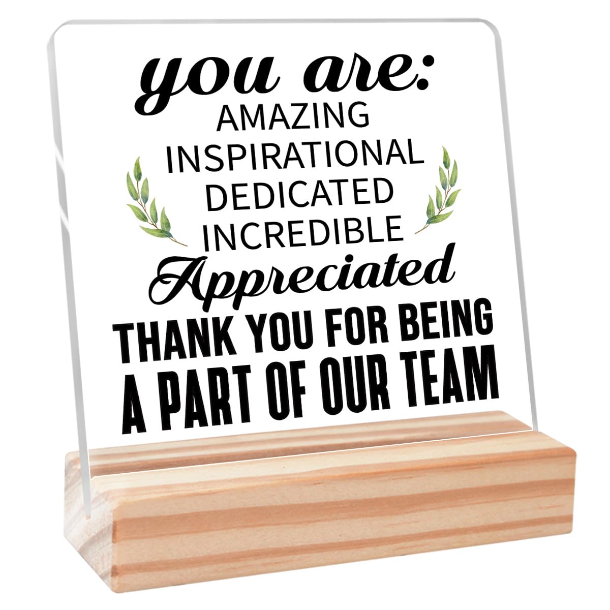 You are Amazing Acrylic Sign,Motivational Office Gifts for Women Men,Thank You Gifts Positive Cubicle Gifts for Coworker Friend Employee,Inspirational Office Acrylic Plaque Sign Desk Decor
