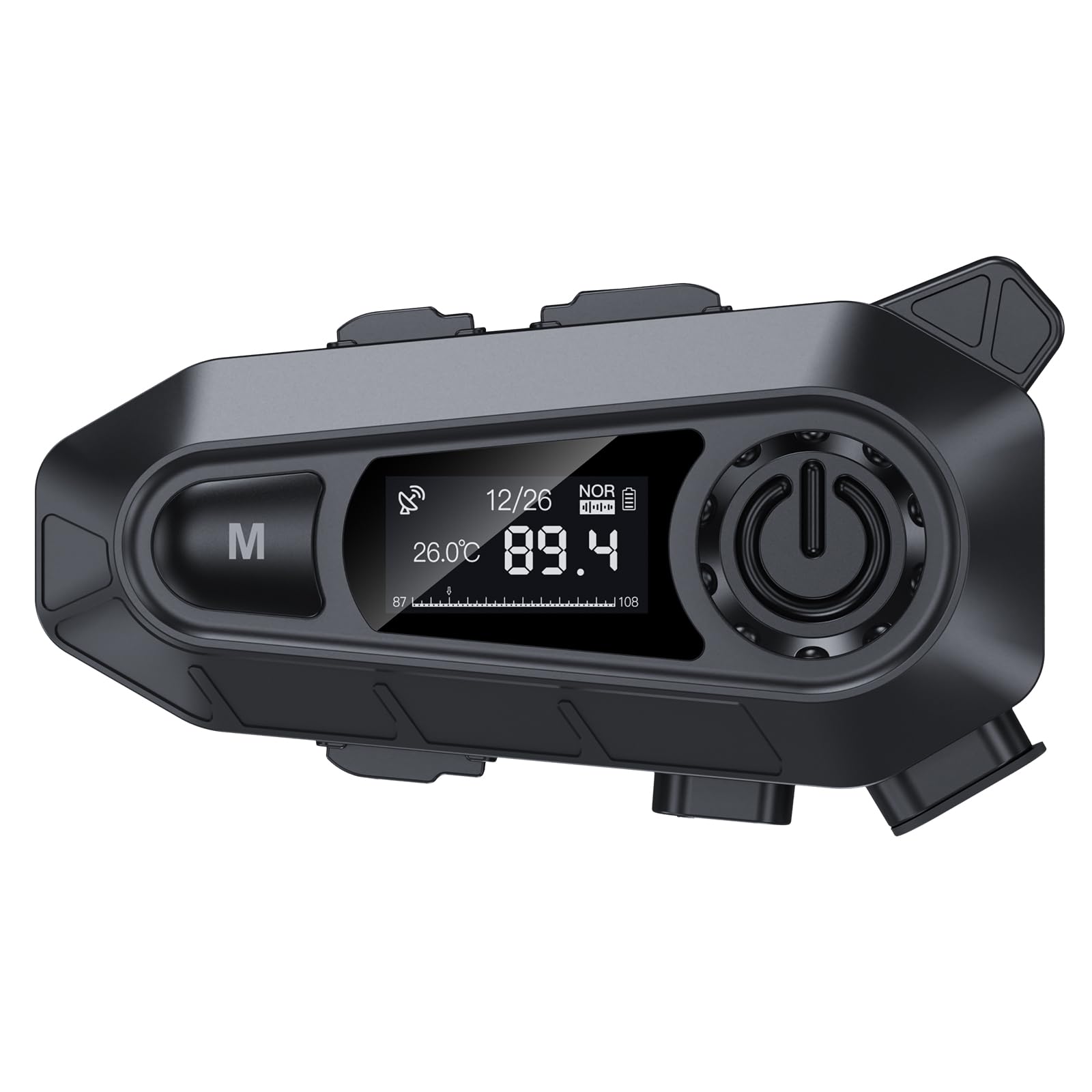 EDYELL A1 Motorcycle Bluetooth Headsets, Smart LED Display Motorcycle Helmet Speakers, HD Calling and HiFi Music,Waterproof & Dustproof Helmet Headset,Group Communication System On Ear Headphones