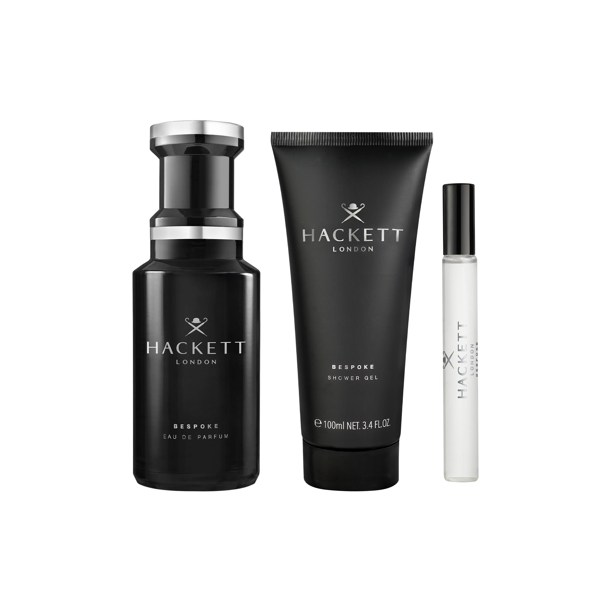 Hackett Bespoke Gift Set for Men (Eau de Parfum 100ml + Shower Gel 100ml + Pen Spray 10ml)-image-17