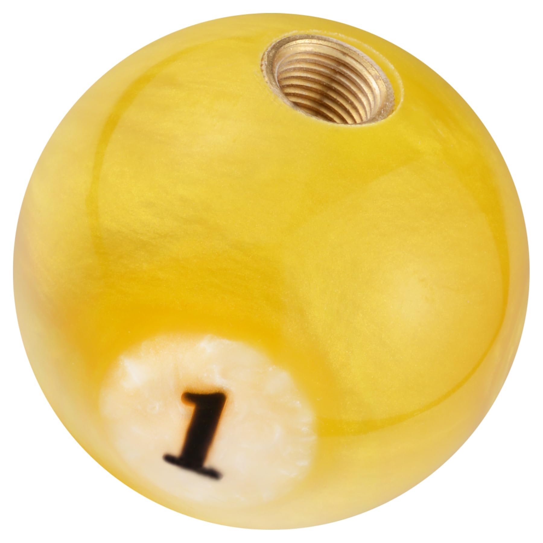 Padaodao Ball Gear Knob Number 1 Shifter Grip Handle for Most Manual Automatic Transmissions Cars SUV Trucks, Yellow