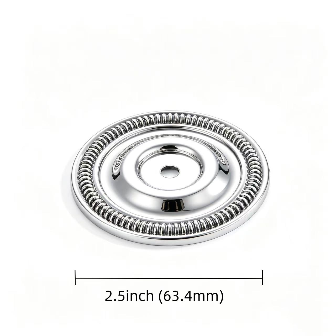 KHTUMEWARE-170305 Round Backplate, Polished Chrome, Ø 2-1/2 in (64 mm), 2-Pack in Polished Chrome — KHTUMEWARE