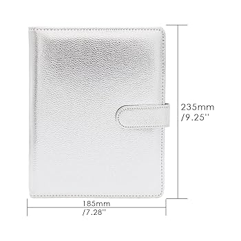 Amazon | A5 バジェットバインダー シルバーPUレザーバインダー