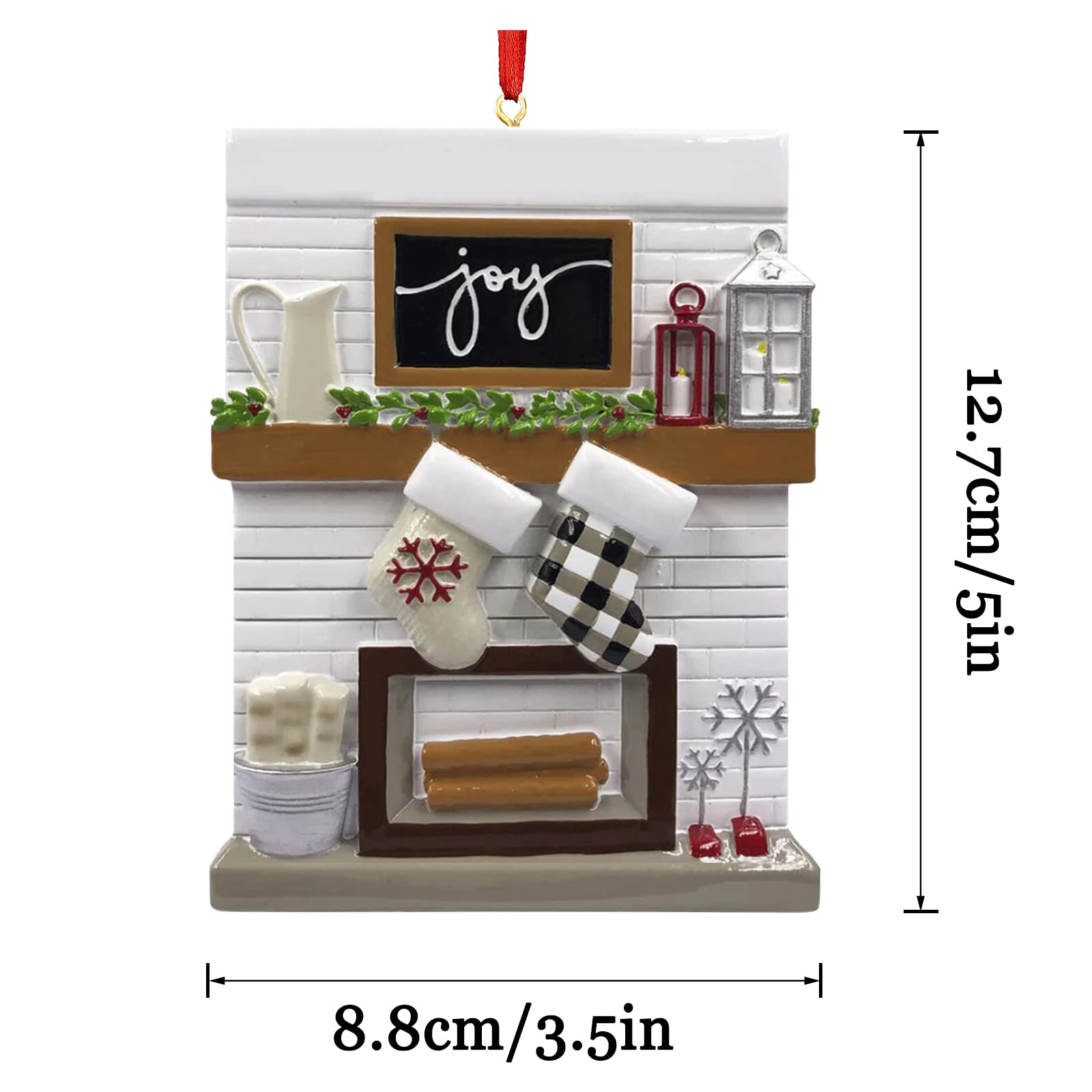 YAEILOV Fireplace Mantle Family Personalized Christmas Ornaments 2023 Custom Stockings Family of 2 3 4 5 6 Names Christmas Ornament Xmas Tree Decorations?Family of 2?