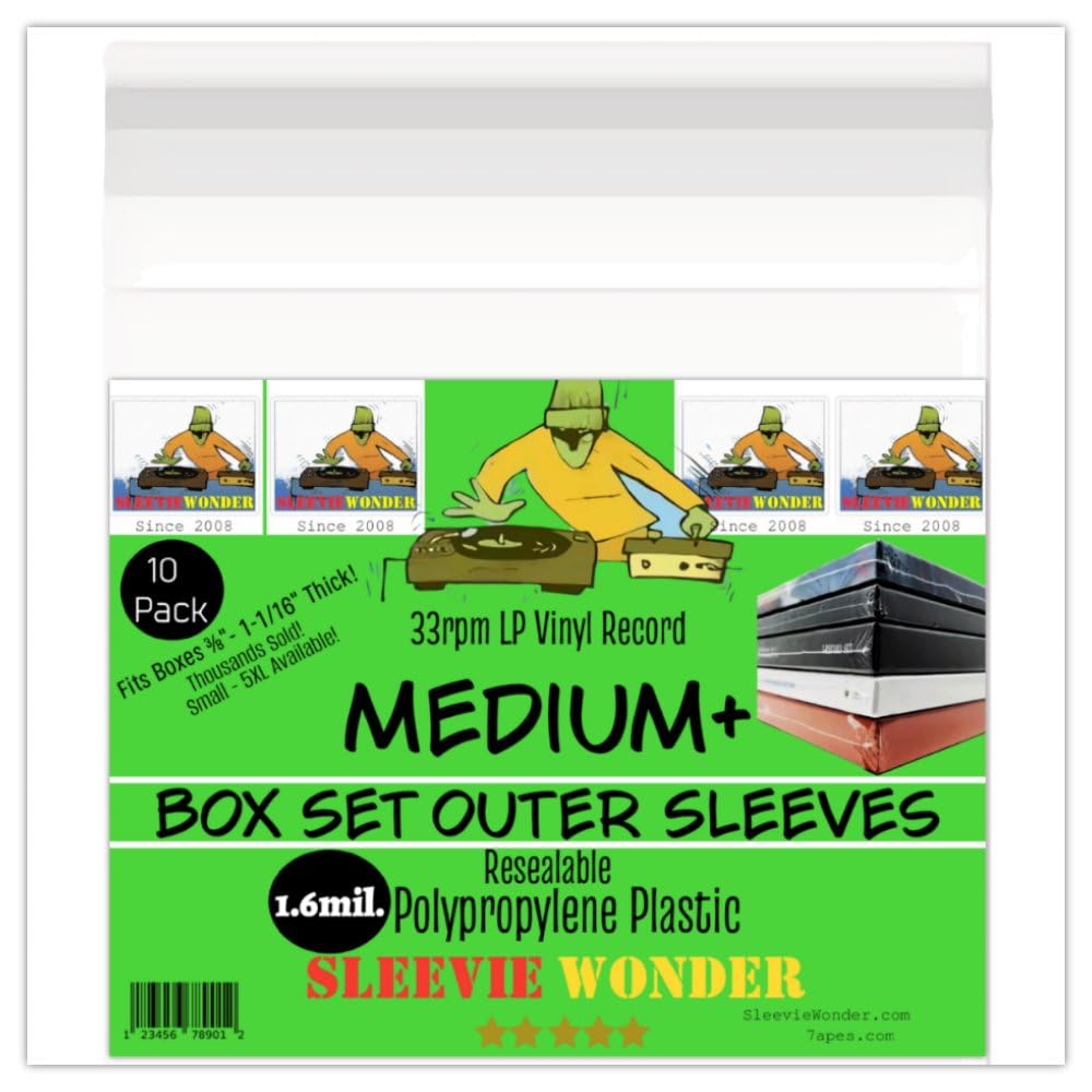 Resealable Record Covers Large Vinyl Record Box Set Sleeves - 10 Pack ...