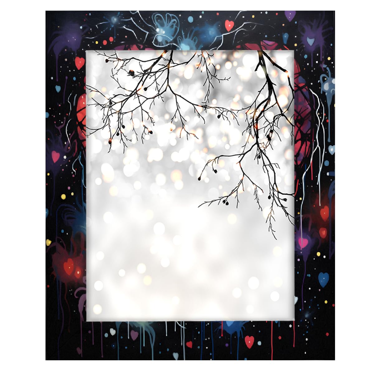 Cadre photo de 28 x 35,6 cm pour table, cadre photo en bois noir en forme de cœur pour suspension murale, famille, amis, cadeau de mariage