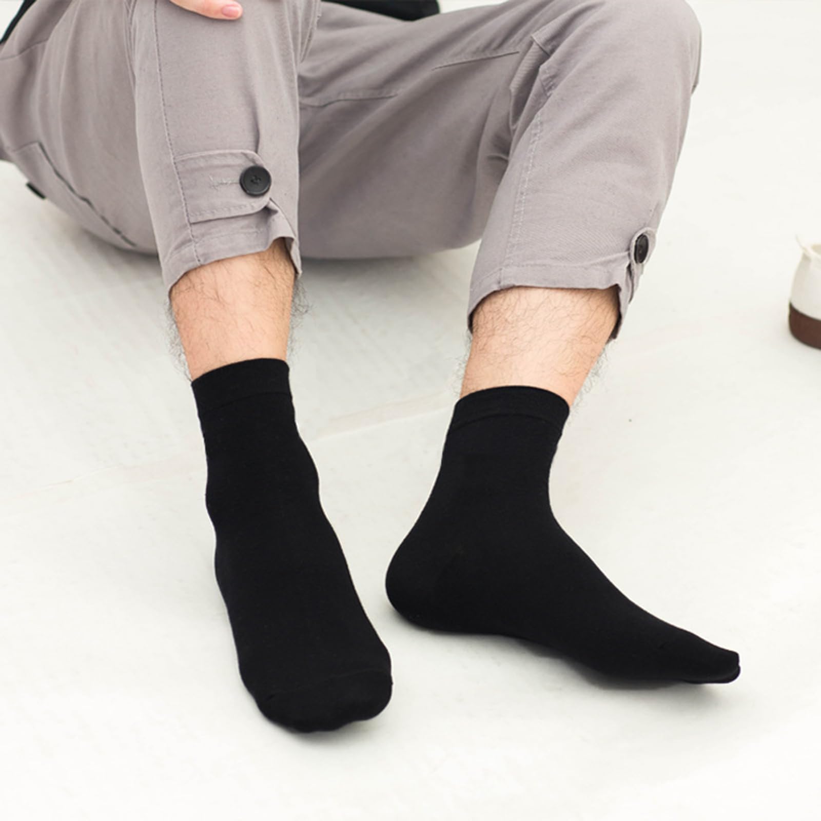 Tergy 50 pares de calcetines de tobillo de cuarto de tobillo, calcetines atléticos para hombres y mujeres, calcetines acolchados transpirables para correr y senderismo