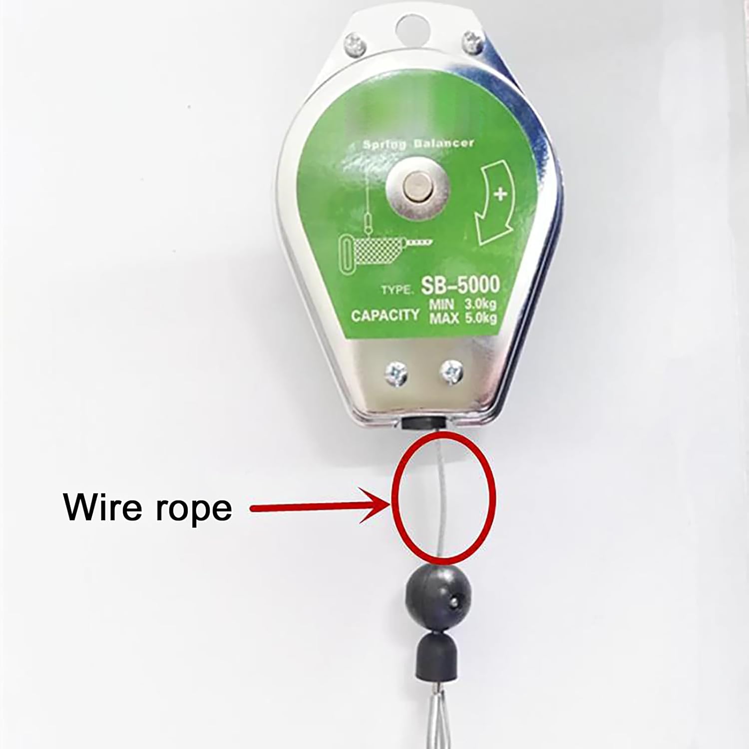 High Strength Spring Balancer - Retractable Tool Holder with 150cm Cable and Hook for Factory Workshop - Durable Hanging Equipment for Optimal Workspace Efficiency