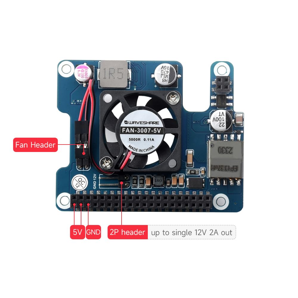 Amazon.co.jp: 5V 12V PoE モジュール HAT for PI5 Ethernet 