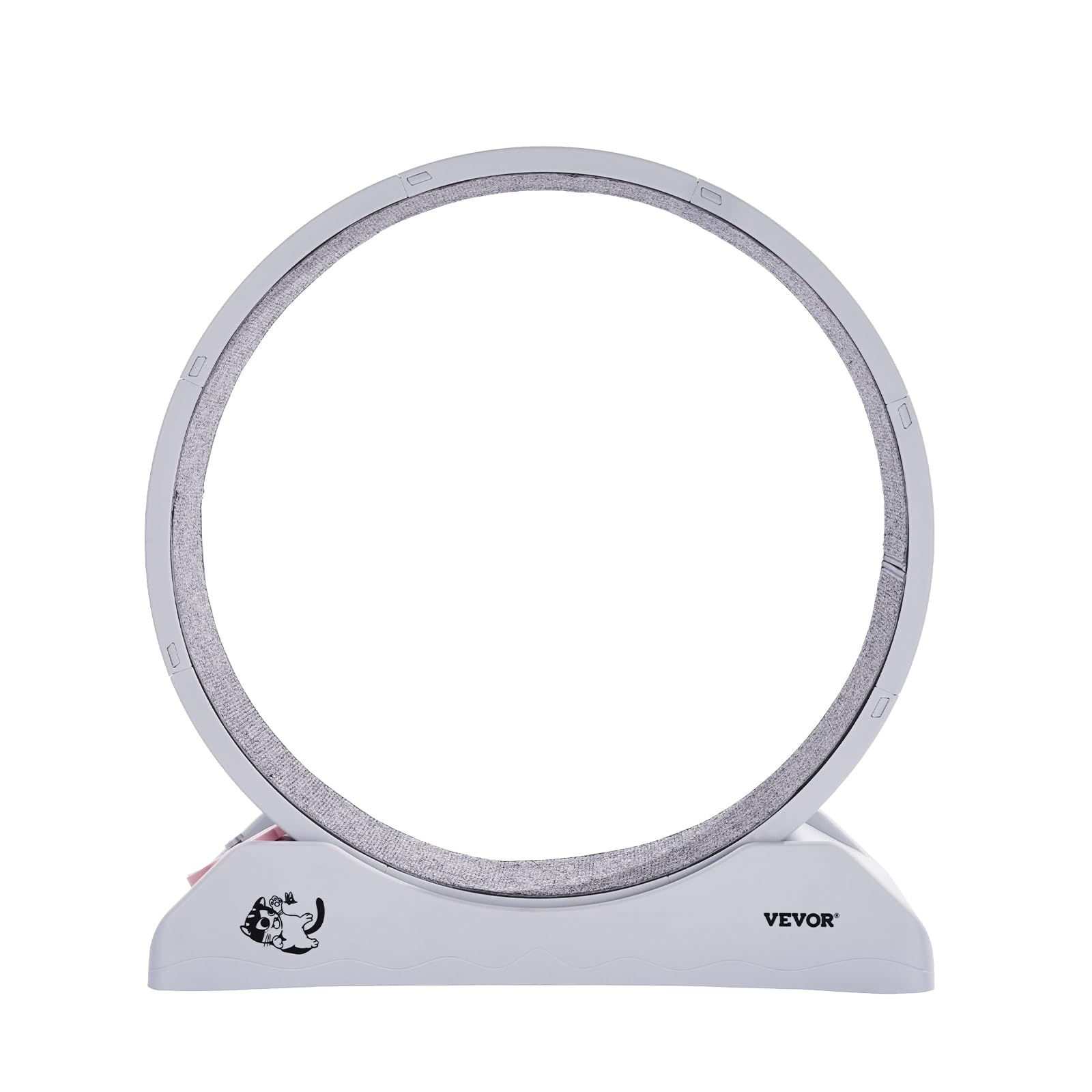 VEVOR Ruota per Esercizi per Gatti, Grande Ruota per Correre con Freno di Sicurezza e Pista in Moquette, Tapis Roulant per Gatti, Ruota per Esercizi da Interno per Animali Domestici, Bianco 800 mm