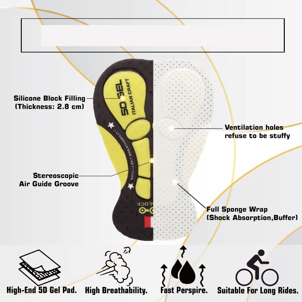 Pantaloncini da ciclismo Pantaloncini con bretelle da ciclismo con tasche laterali Uomo Blu Grigio Rosso Pantaloncini da bici con imbottitura in gel Pantaloni con bretelle da bicicletta compressi ( Co