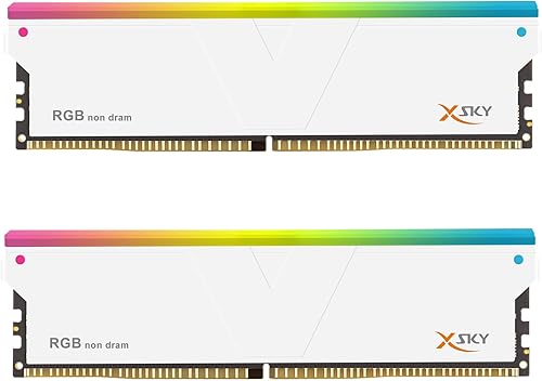 V-Color Manta XSky DDR5 RGB - Solución de llenado - 2 módulos - 0 GB de RAM - Compatible con IntelAMD - Blanco con barra de luz (blanco)