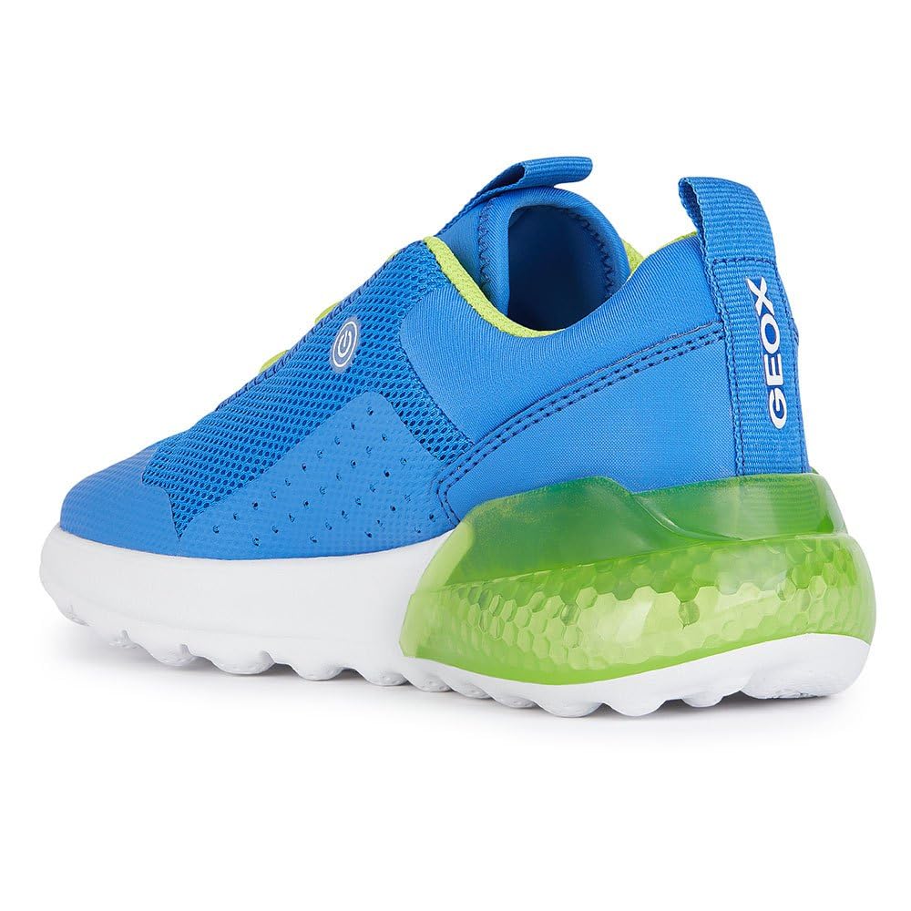 Geox J Activart Illuminus Sneaker, Blue, 7 UK Child