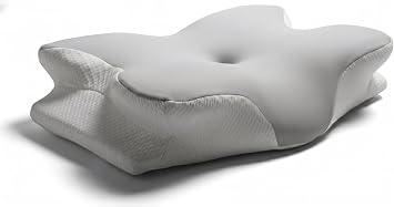 Lunari Butterfly Cervical Pillow, Memory Foam Neck Support, Gray
