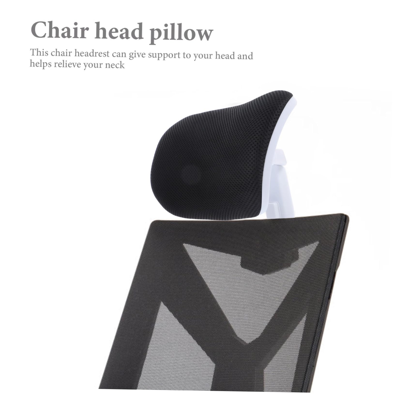 TOYANDONA Reposacabezas Ergonómico Ajustable para Silla de Oficina con Soporte Cervical Accesorio para Silla de Escritorio Diseño Curvado para Protección del Cuello Fácil Instalación y