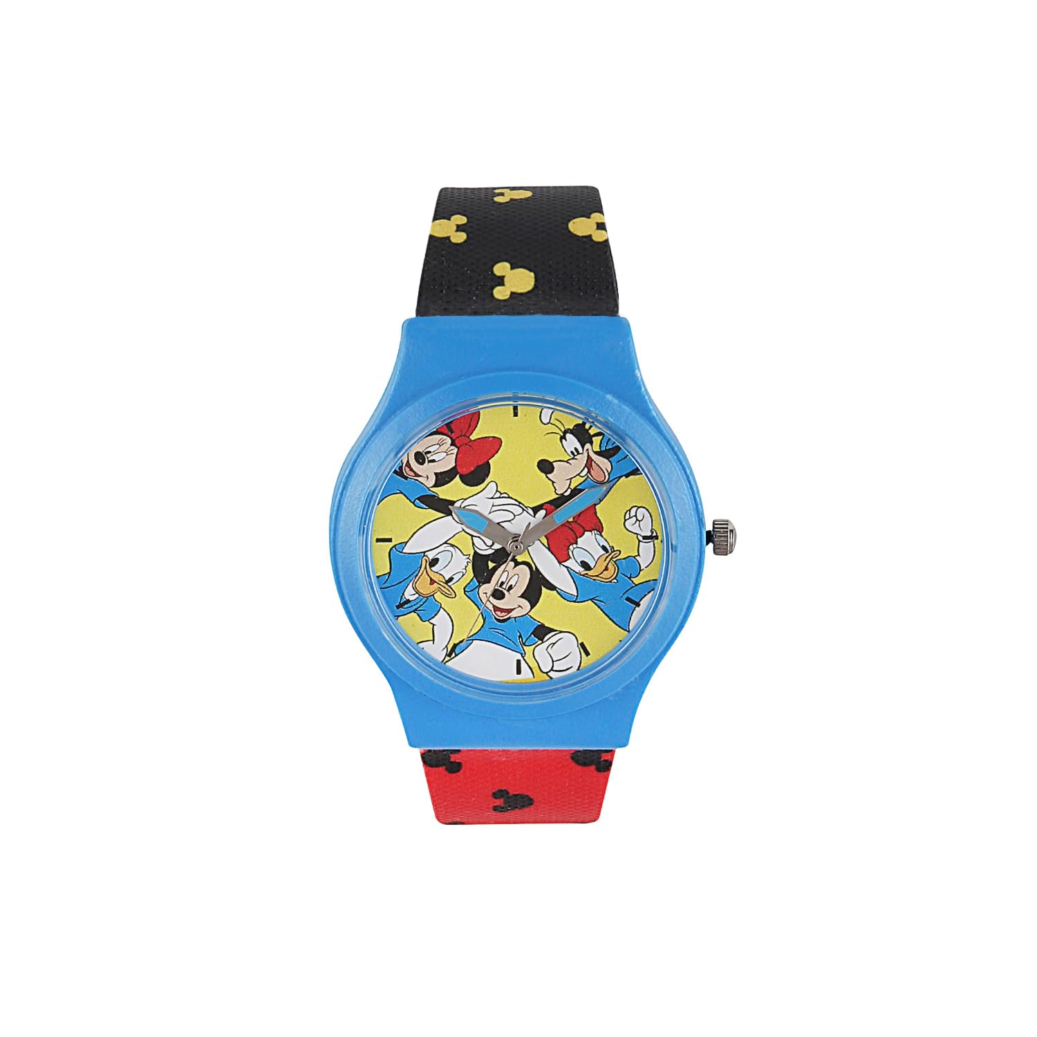 disney Plastic Mickey Mouse Character For Kids Round Analogue Wrist Watch | Birthday Gift For Boys & Girls - Age 3 To 12 Years (Mickey Friends Blue & Black), Multicolour-picture-20