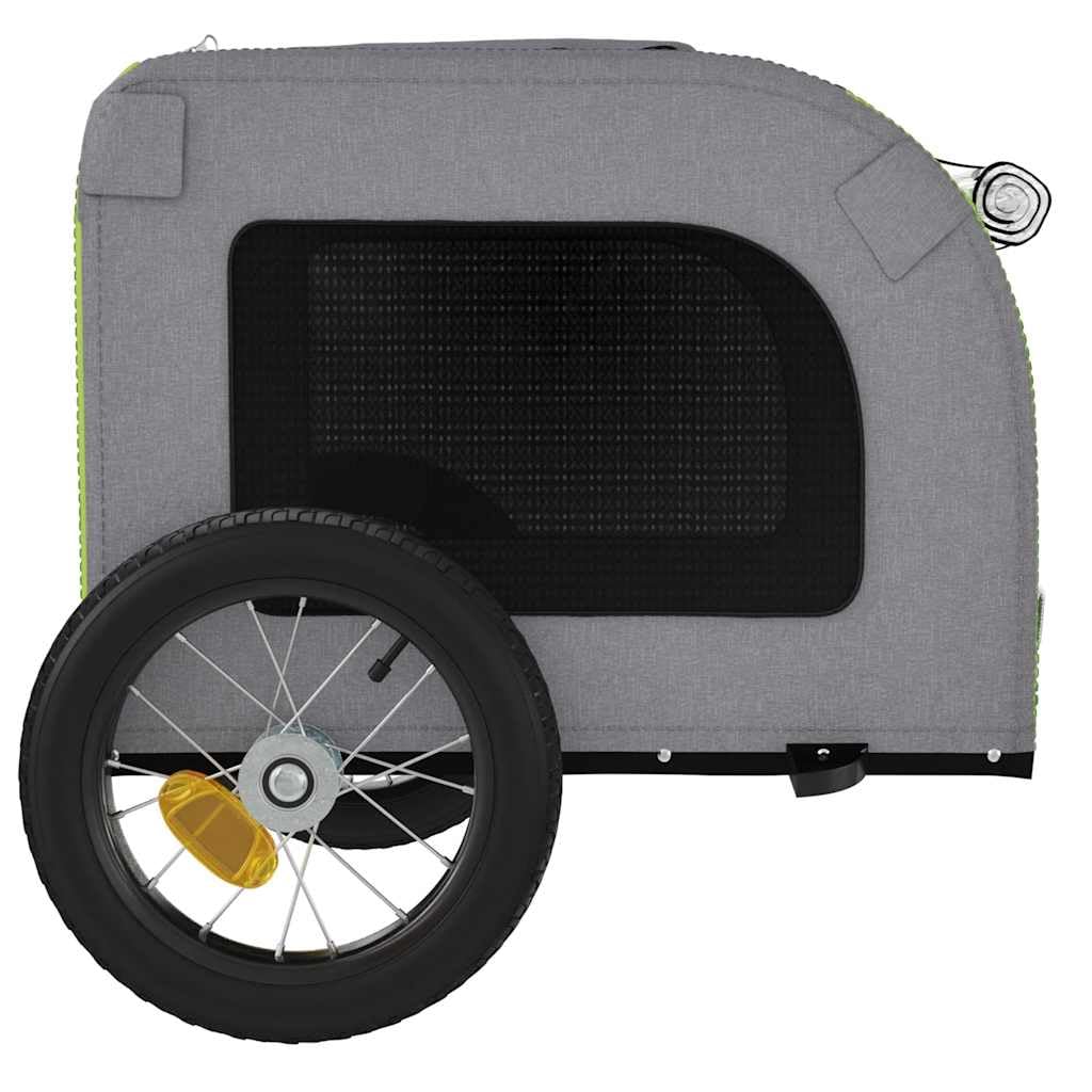 Rimorchio per bicicletta per cani, rimorchio per bicicletta per animali domestici con telaio in ferro, 125 x 64 x 66 cm, portata fino a 45 kg, nero