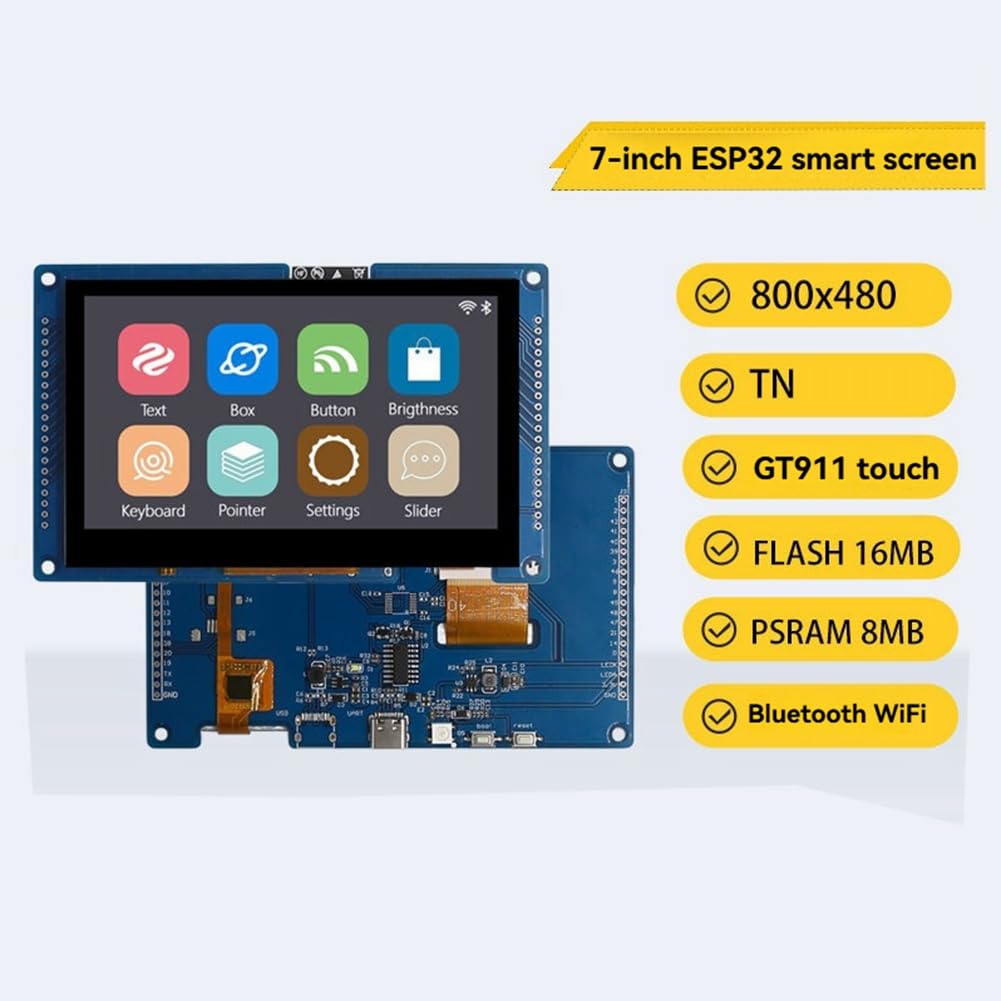 7- - Entwicklungsboard mit Touchscreen 800x480 LVGL WiFi&BLE HMI RGB LCD -Display Bildschirm