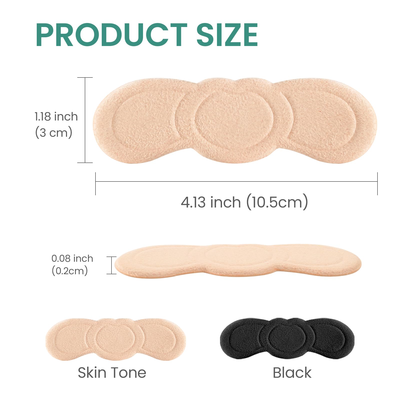 Taloneras para zapatos de mujer - Welnove 10 pares protector talón con forma de orejas de conejo para aliviar la fricción y el dolor en los pies - Autoadhesivo, cómodo, unisex, diseño antideslizante