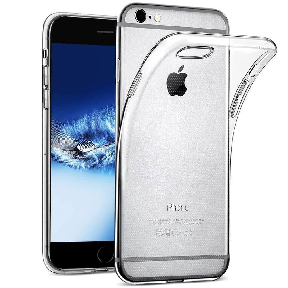 Crystal Clear Case for iPhone 6 and iPhone 6S [Silicone Case] [100% Transparent] [German Material] [Ultra Thin] Clear Mobile Phone Case for Apple iPhone 6 / 6S