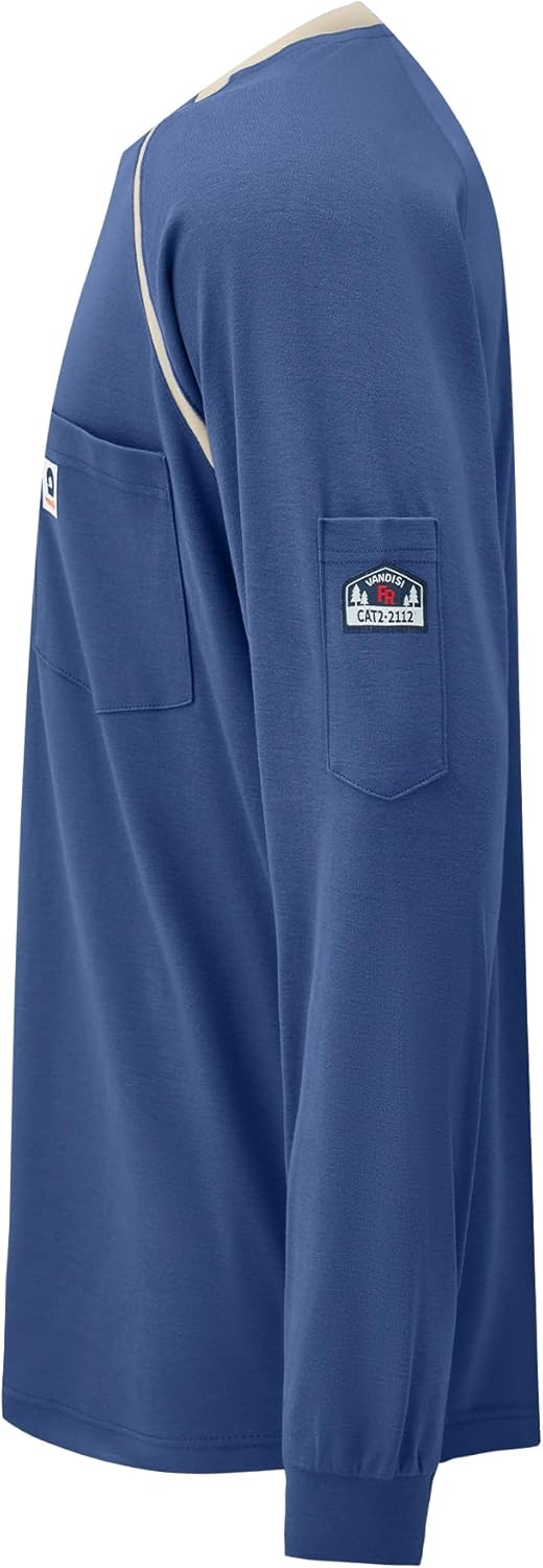 FR Shirts for Men 100% Cotton 5.5oz Lightweight NFPA2112/CAT2 Flame Resistant Shirts for Men Long Sleeve - Image 2