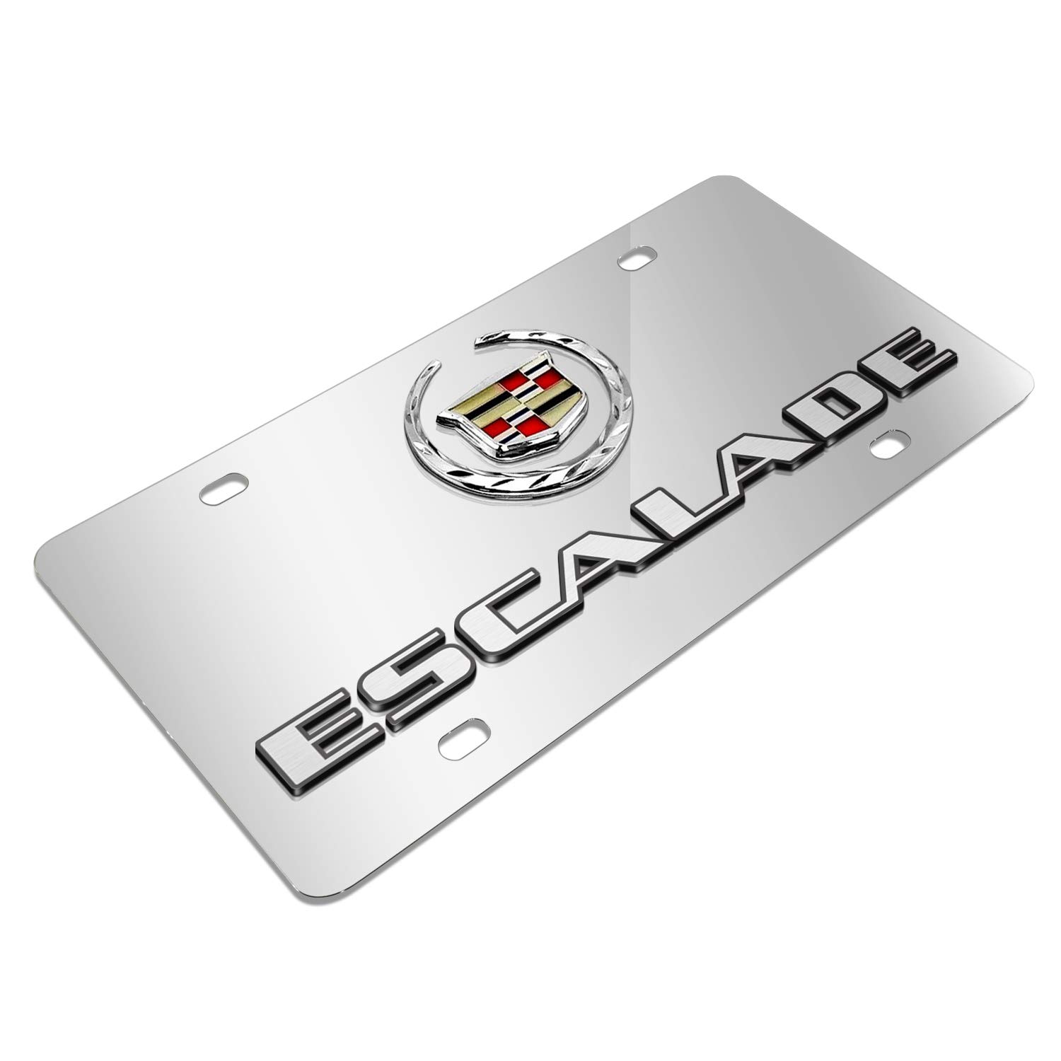 RAM 3D Logo Stainless Steel License Plate – Chrome Finish, 12"x6", Rust-Proof, Officially Licensed
