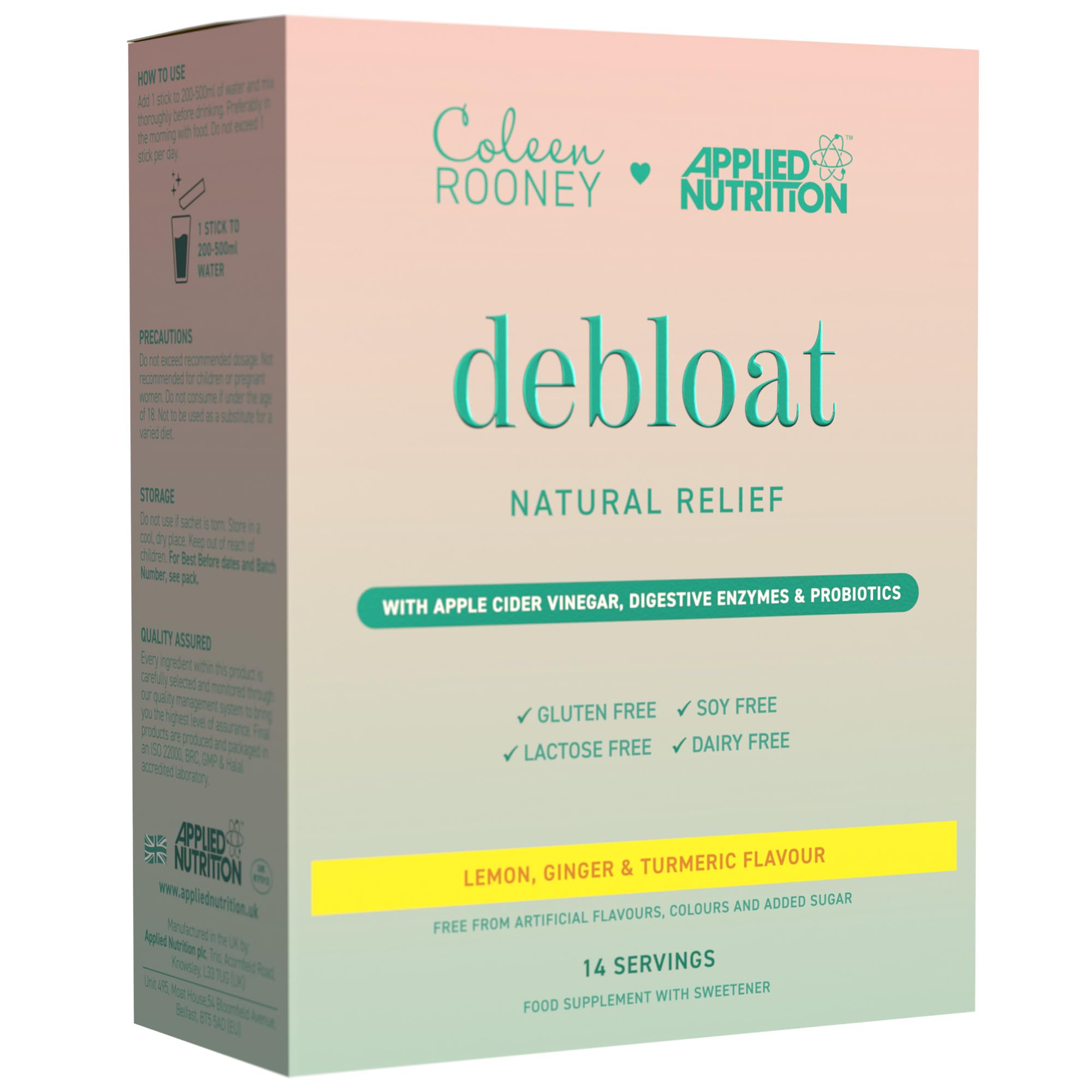 Applied Nutrition Coleen Rooney Debloat Sachets x 14, One Colour, Women