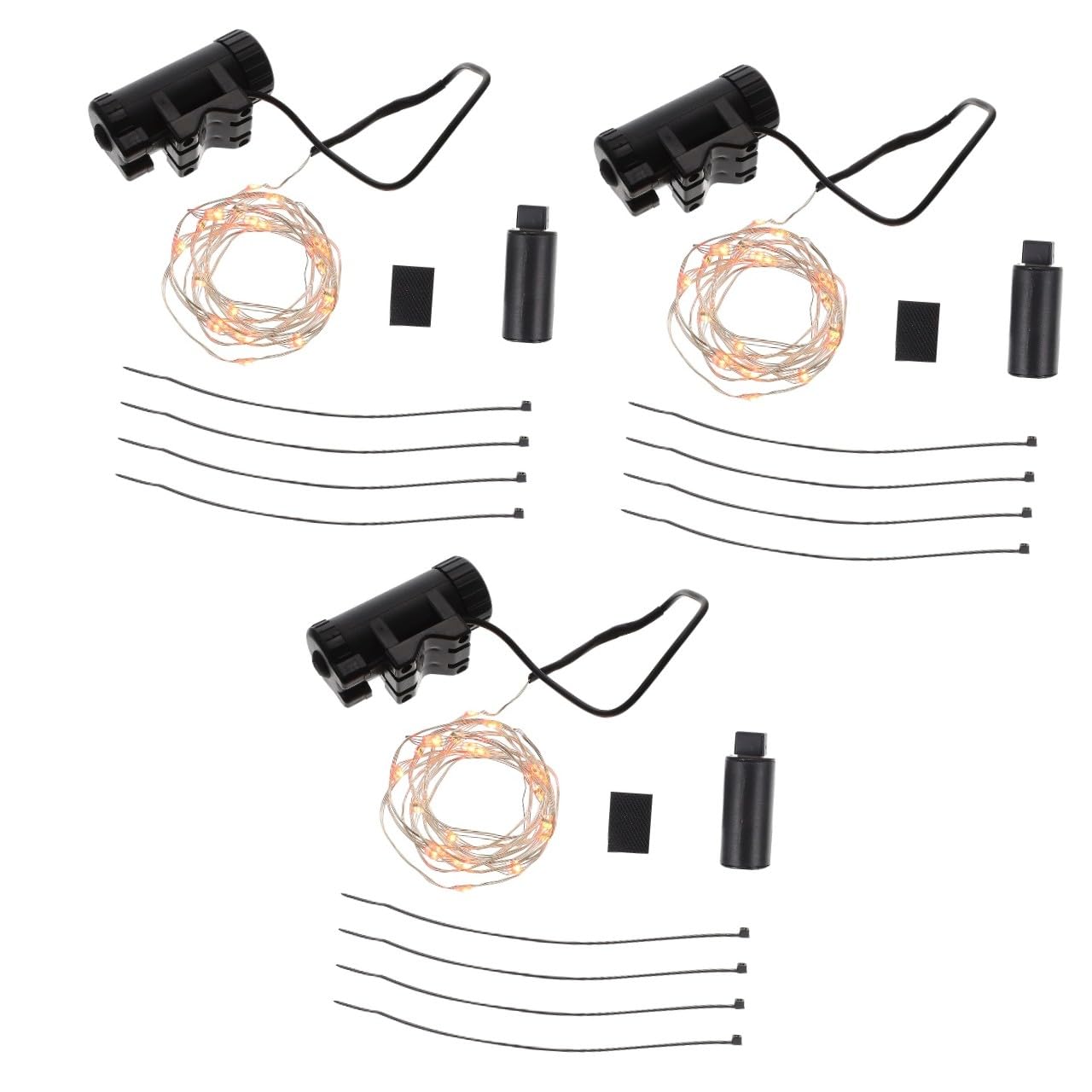 Toddmomy lumière de Pneu lumière LED Feux LED Pile Rechargeables LED Lights Lumière USB Signal réflecteurs Scooter Cycle dirigé Lampe à Rayons lumières étanches Abdos Black