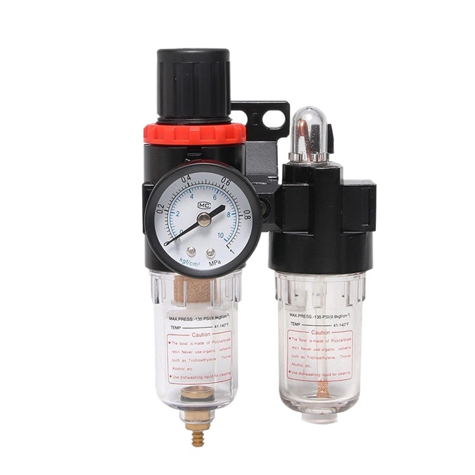 Régulateur-filtre pour compresseur d'air, Compresseur d'air AFC2000 SFC200 G1/4, séparateur d'eau et d'huile, régulateur de pression filtre à Air(AFC2000 10m fitting)