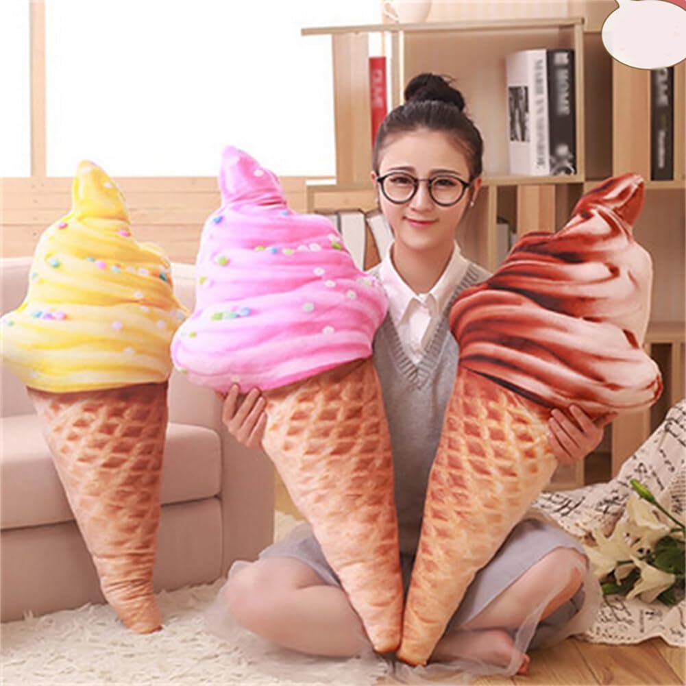 Asudaro Super Soft Plush Toy ice cream cuddly toy, Cute Ice Cream Plush Toys, filled ice cream plush pillow gifts for girls boys - Image 4