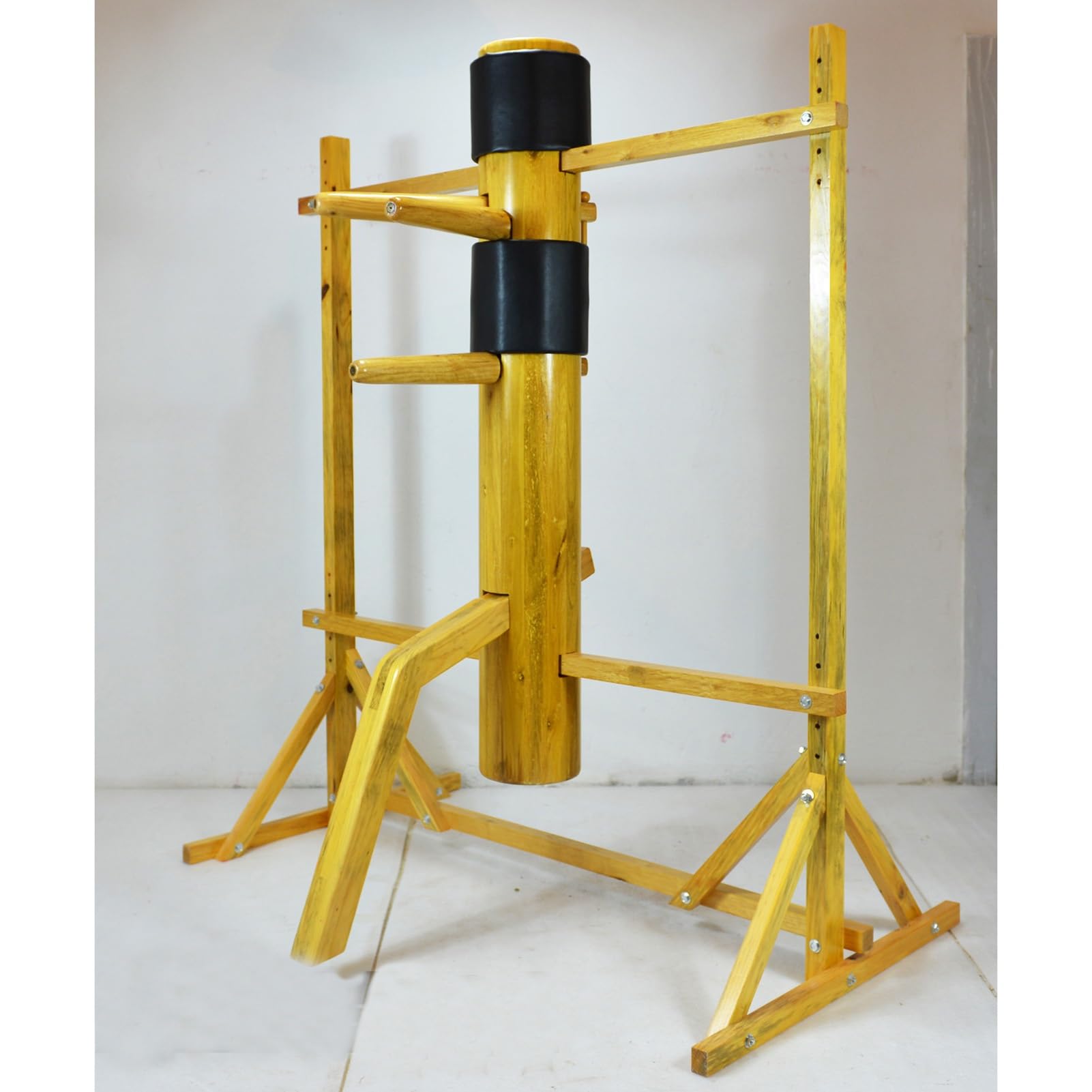 Adjustable Height Wing Chun Dummy, IP Man Training Target with Tripod Base, Martial Arts Traditional Kung Fu Training Dummy