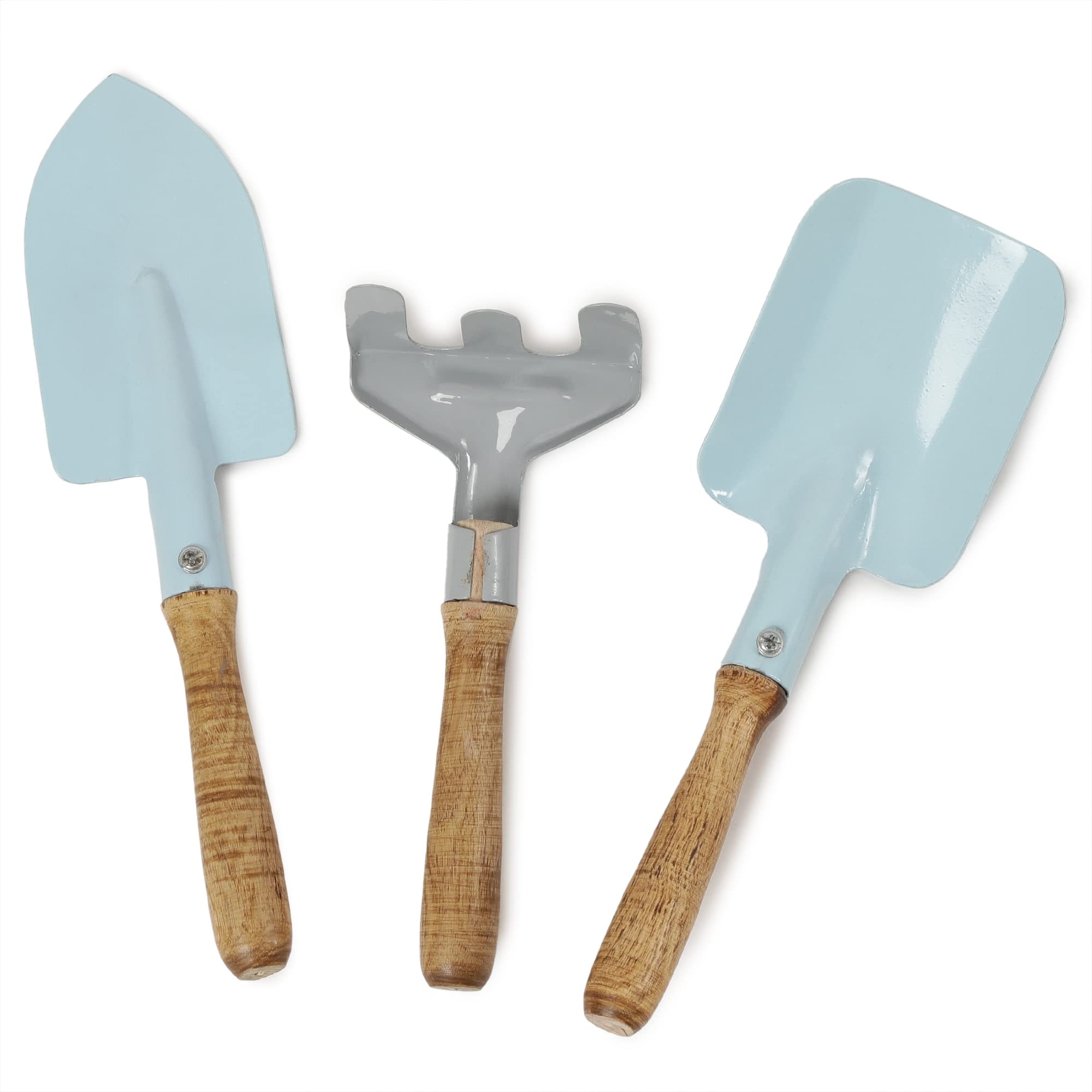 Toyroom-Room full of Smiles Wooden Gardening Kit Gardener Tools Set For Kids | Made of Metal with Sturdy Wooden Handle | Safe & Right Size for Children | Child-Size Metal Water Sprinkler Can (4 Piece) - Image 5 thumbnail